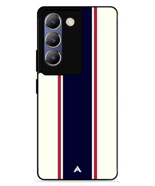 Stripe Pattern 10 Metal Back Cover Phone Case for Vivo T3