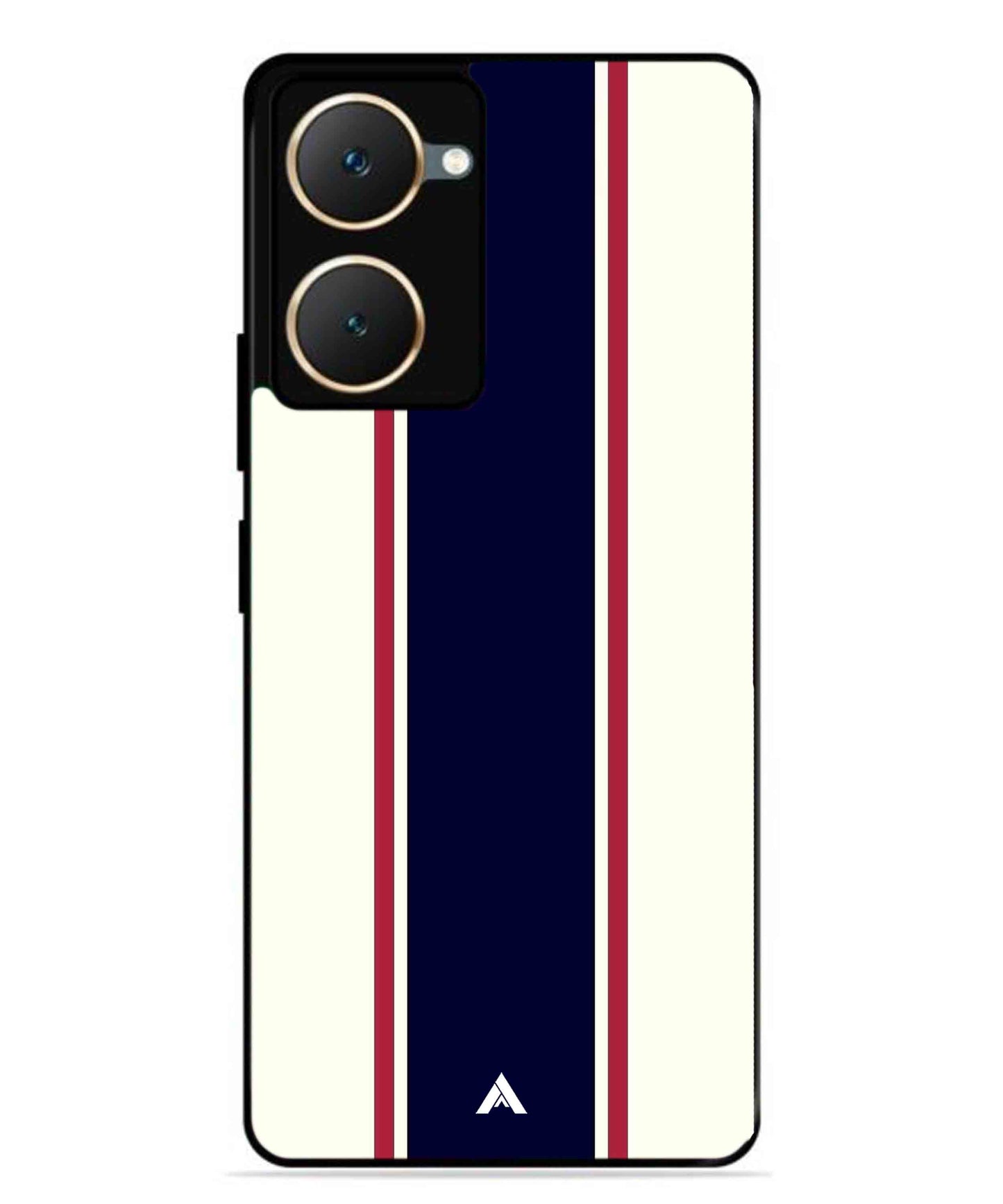 Stripe Pattern 10 Metal Back Cover Phone Case for Vivo T3 Lite