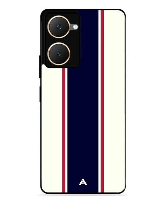 Stripe Pattern 10 Metal Back Cover Phone Case for Vivo T3 Lite