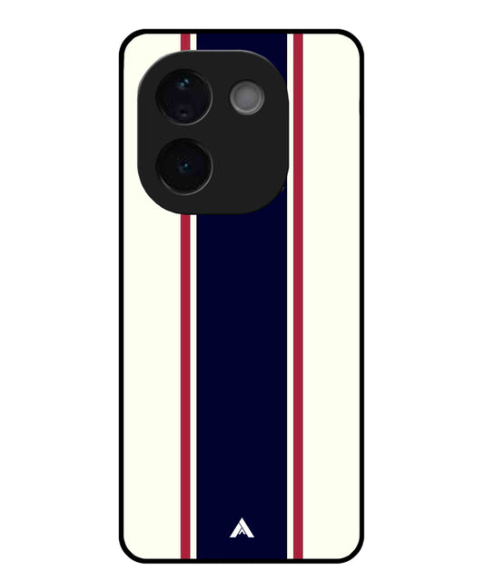 Stripe Pattern 10 Metal Back Cover Phone Case for Vivo T3 Pro