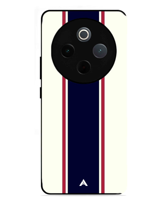 Stripe Pattern 10 Metal Back Cover Phone Case for Vivo T4
