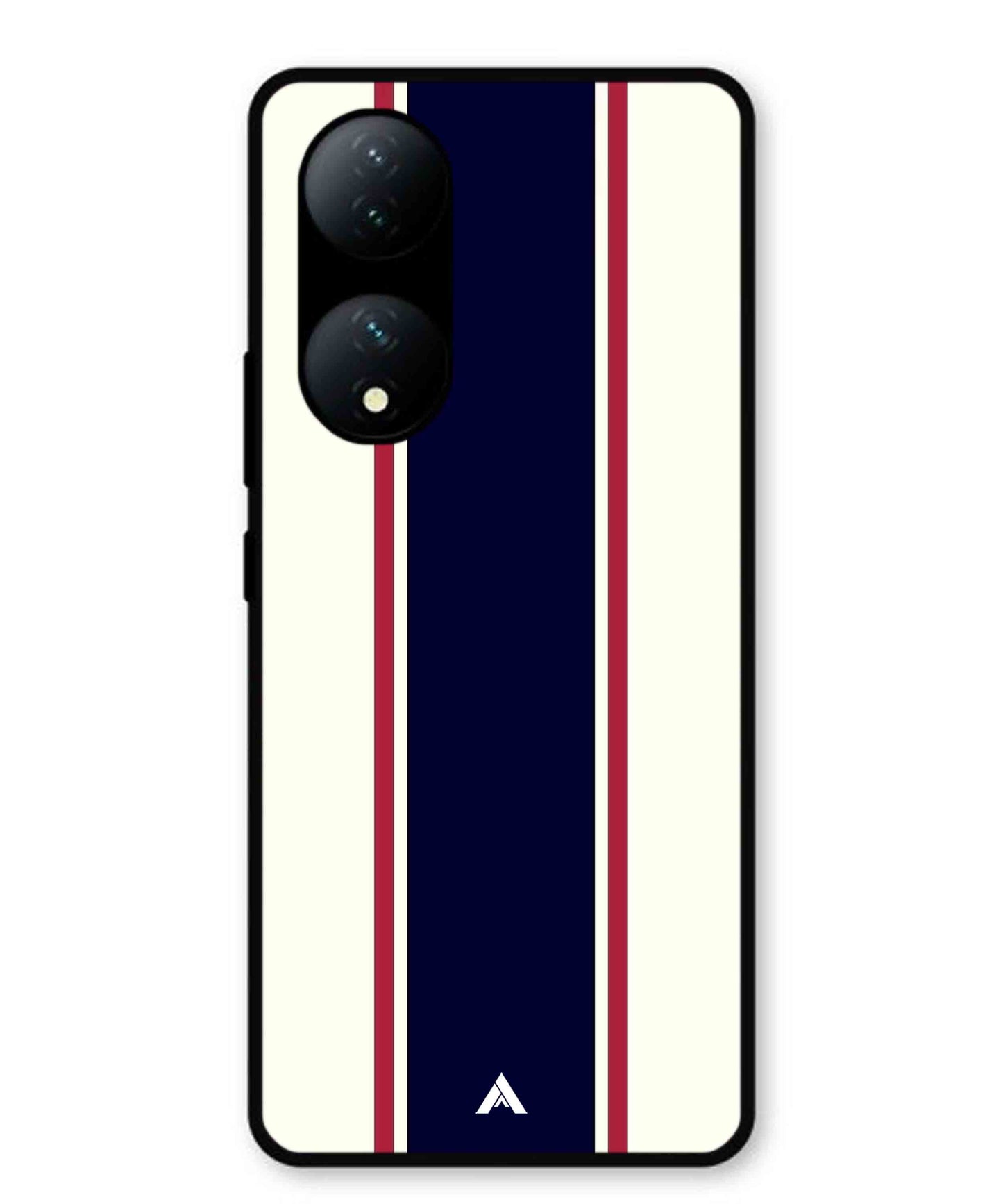 Stripe Pattern 10 Metal Back Cover Phone Case for Vivo Y100a