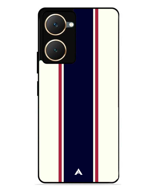 Stripe Pattern 10 Metal Back Cover Phone Case for Vivo Y18