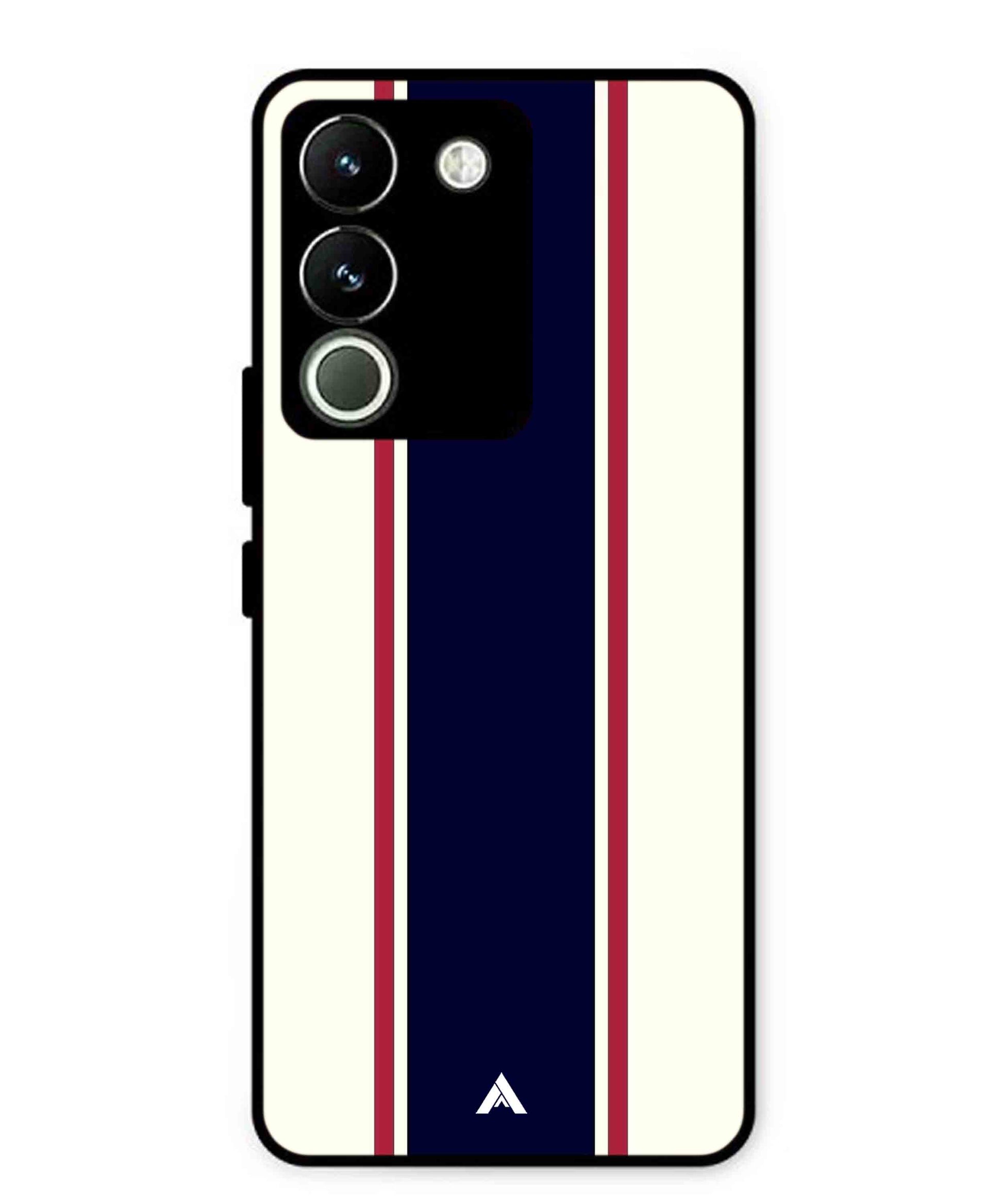 Stripe Pattern 10 Metal Back Cover Phone Case for Vivo Y200