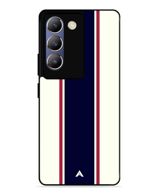 Stripe Pattern 10 Metal Back Cover Phone Case for Vivo Y200e
