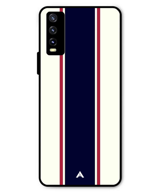 Stripe Pattern 10 Metal Back Cover Phone Case for Vivo Y20a