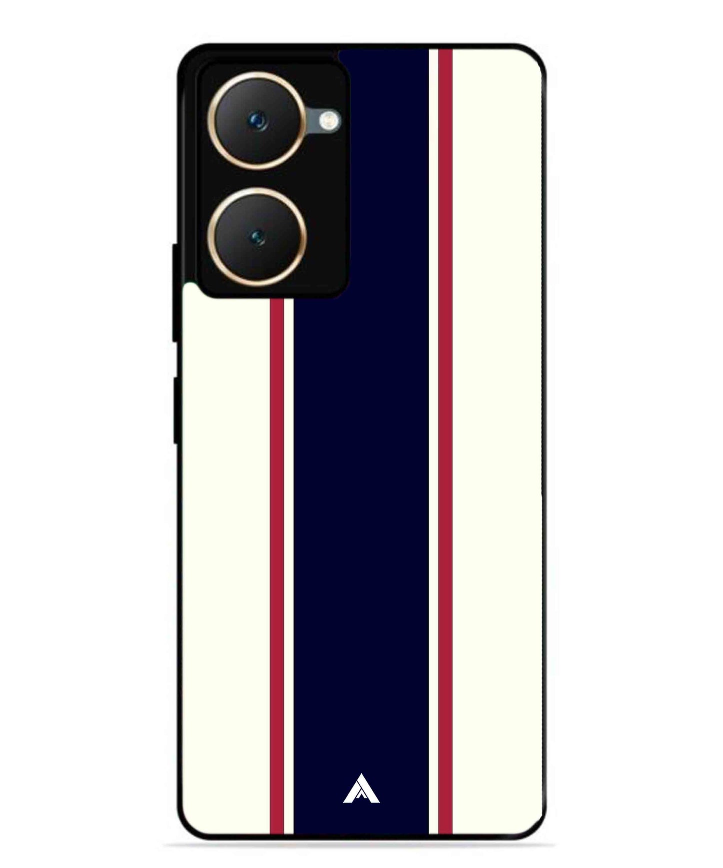 Stripe Pattern 10 Metal Back Cover Phone Case for Vivo Y28s