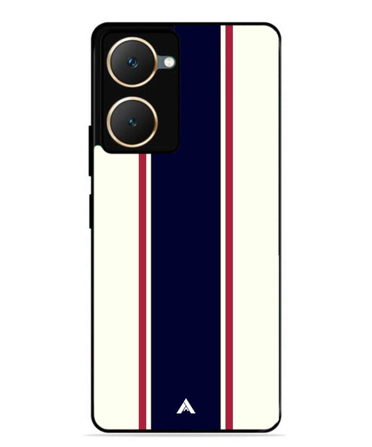 Stripe Pattern 10 Metal Back Cover Phone Case for Vivo Y28s