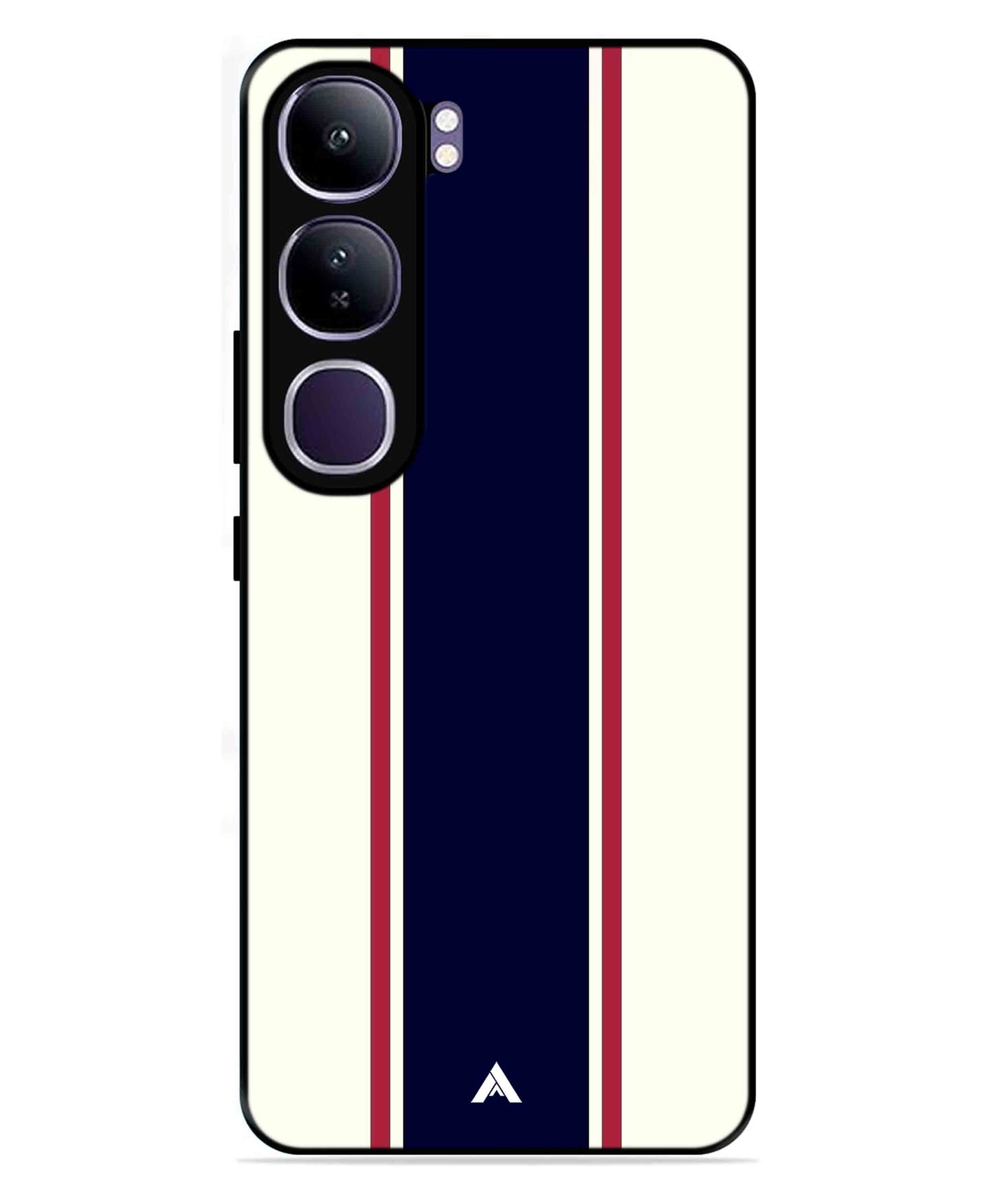 Stripe Pattern 10 Metal Back Cover Phone Case for Vivo Y300