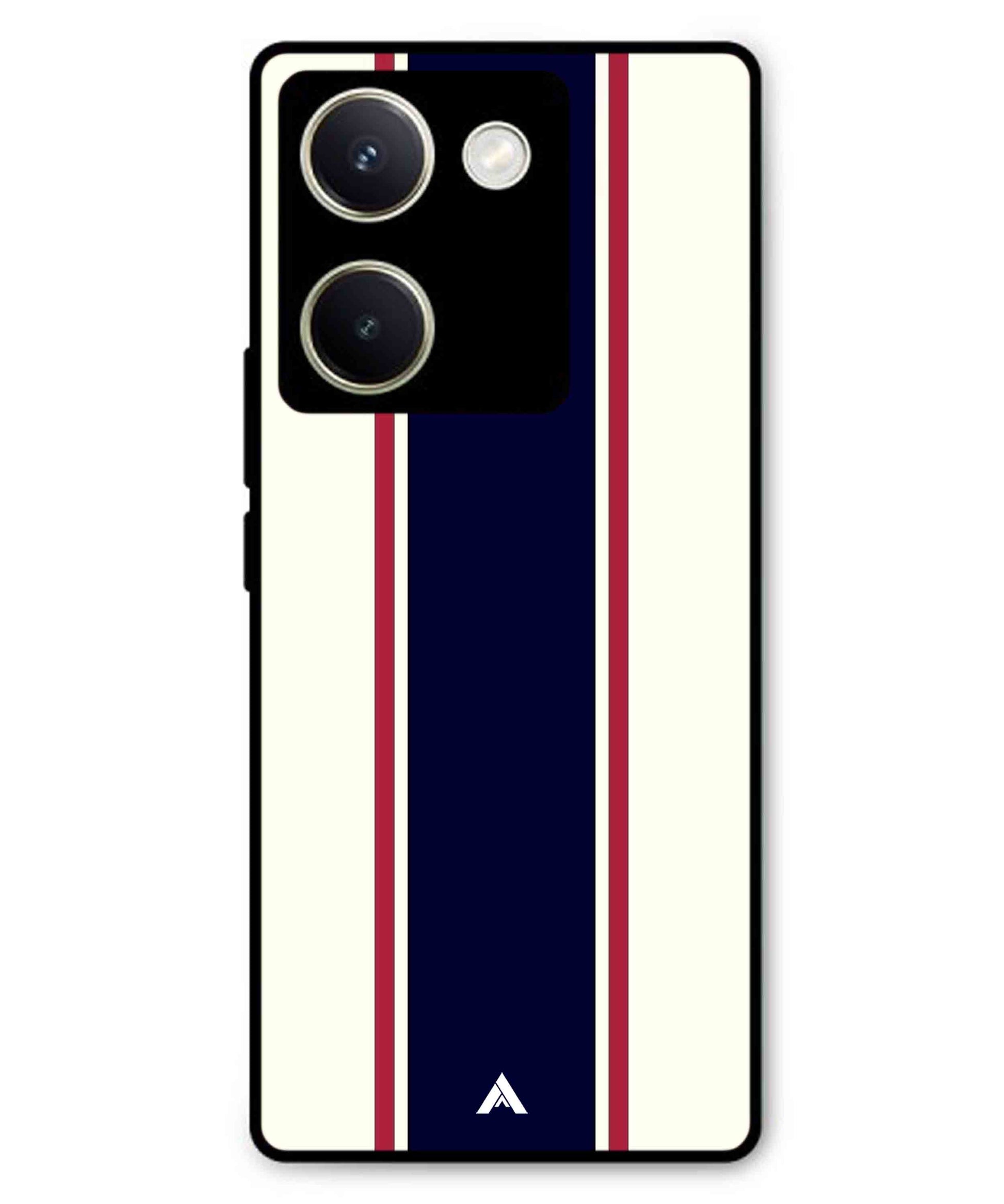 Stripe Pattern 10 Metal Back Cover Phone Case for Vivo Y300 Plus