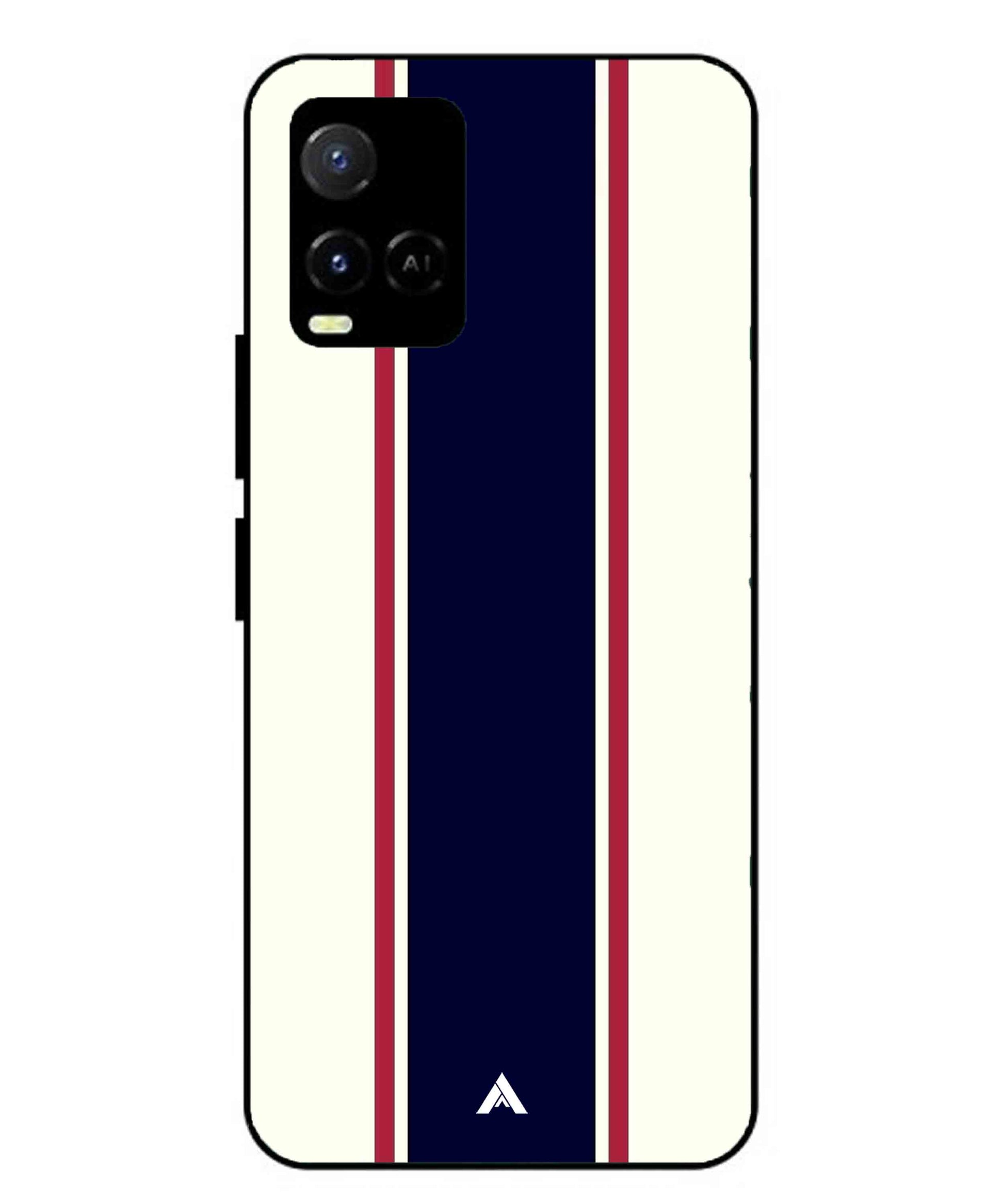 Stripe Pattern 10 Metal Back Cover Phone Case for Vivo Y36