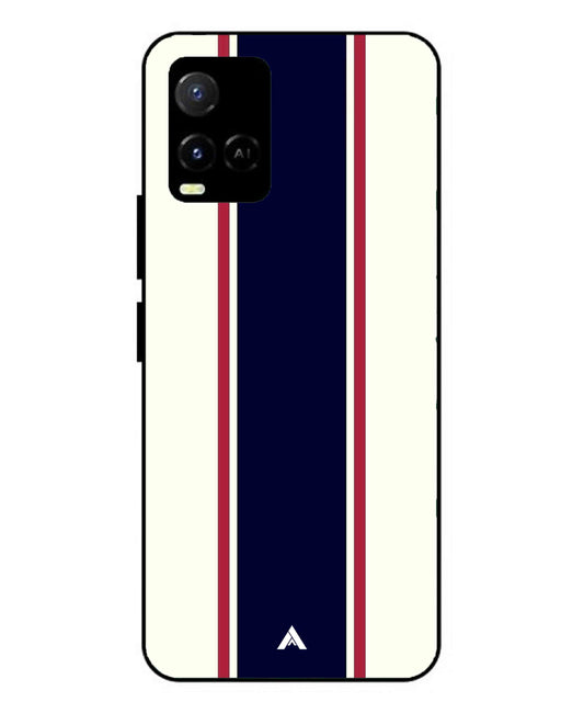 Stripe Pattern 10 Metal Back Cover Phone Case for Vivo Y36