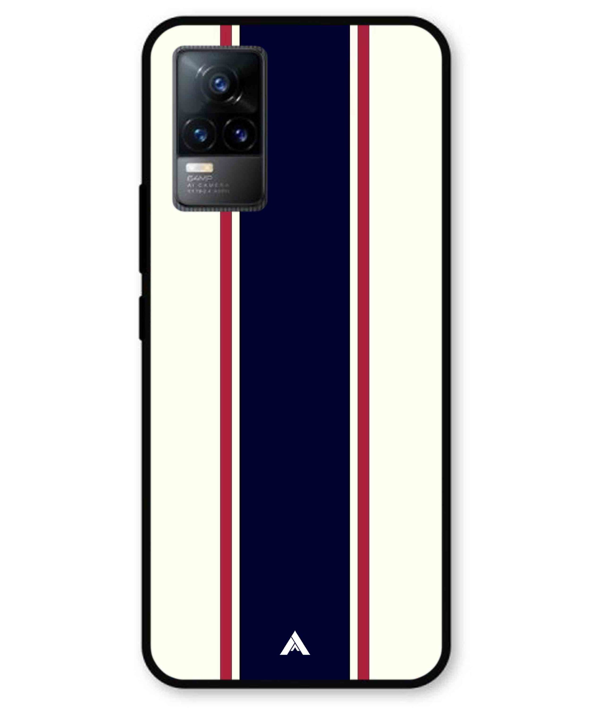 Stripe Pattern 10 Metal Back Cover Phone Case for Vivo Y73