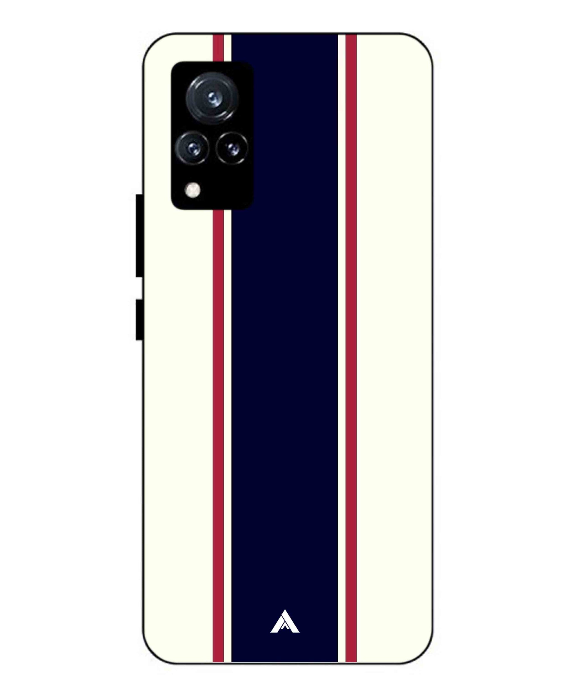 Stripe Pattern 10 Metal Back Cover Phone Case for Vivo v21