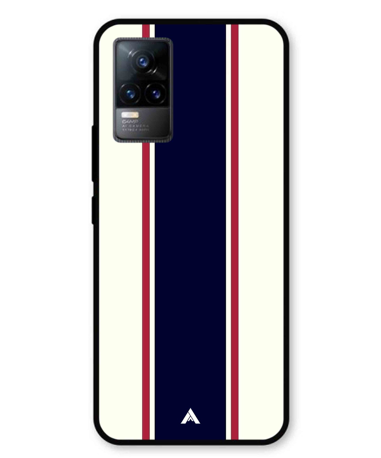 Stripe Pattern 10 Metal Back Cover Phone Case for Vivo v21e 4G