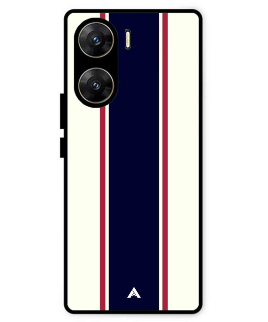 Stripe Pattern 10 Metal Back Cover Phone Case for Vivo v29e