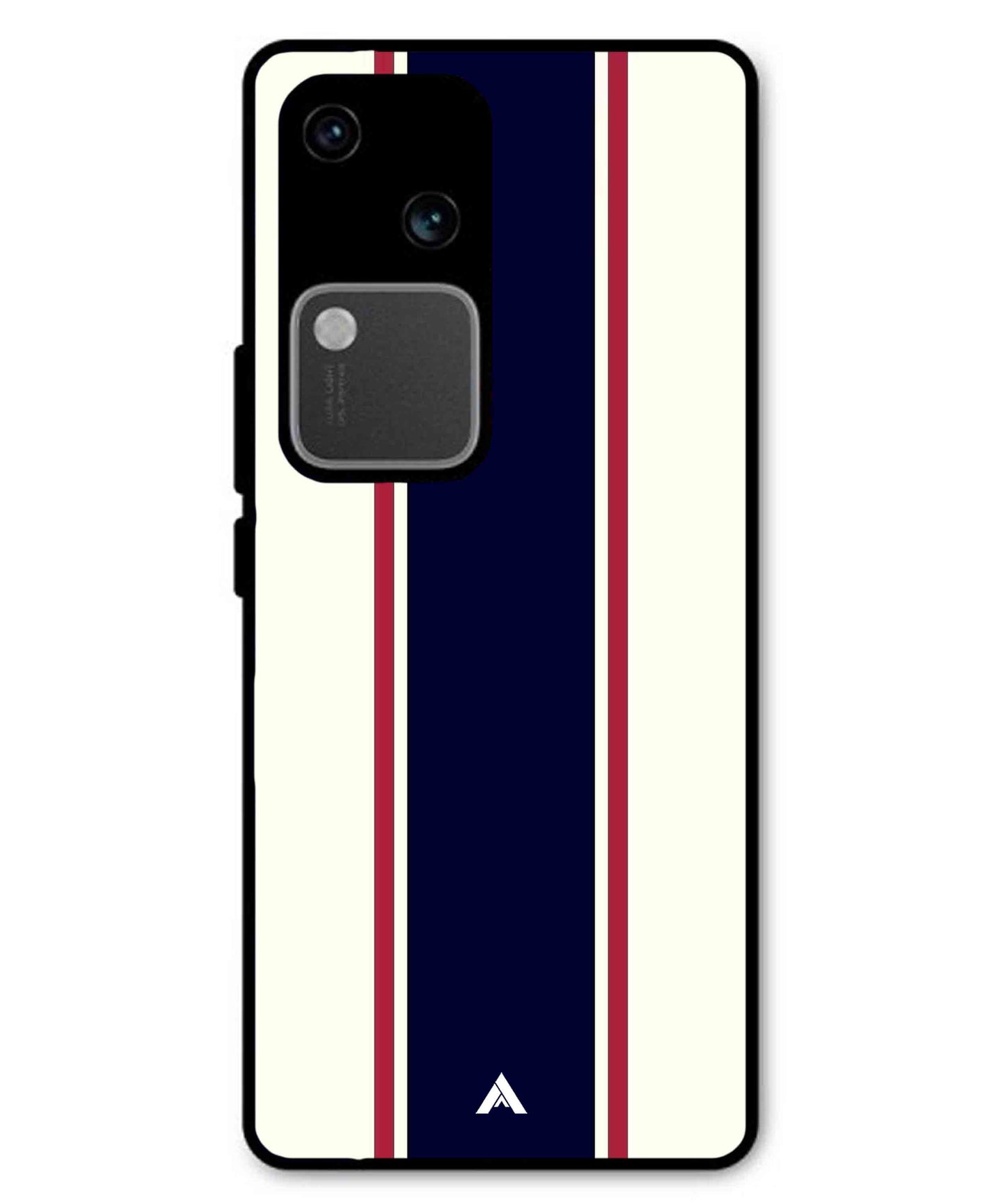 Stripe Pattern 10 Metal Back Cover Phone Case for Vivo v30
