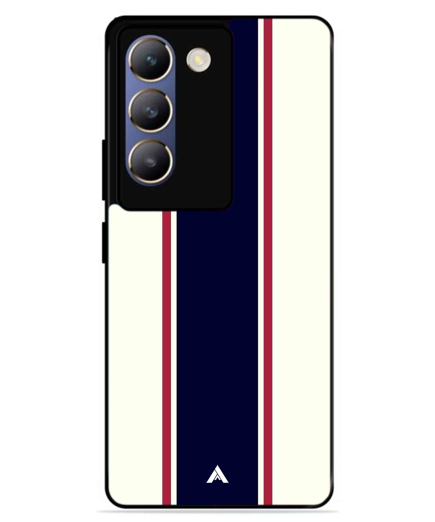 Stripe Pattern 10 Metal Back Cover Phone Case for Vivo v30 Lite