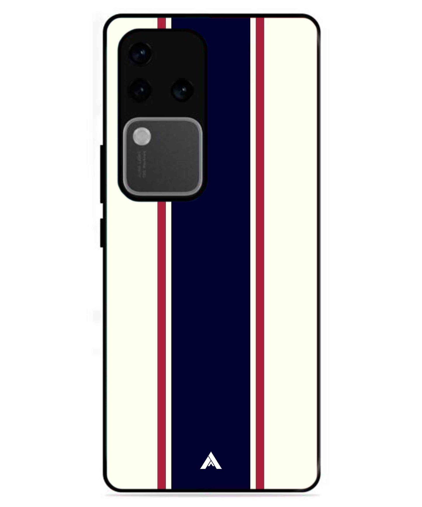 Stripe Pattern 10 Metal Back Cover Phone Case for Vivo v30 Pro