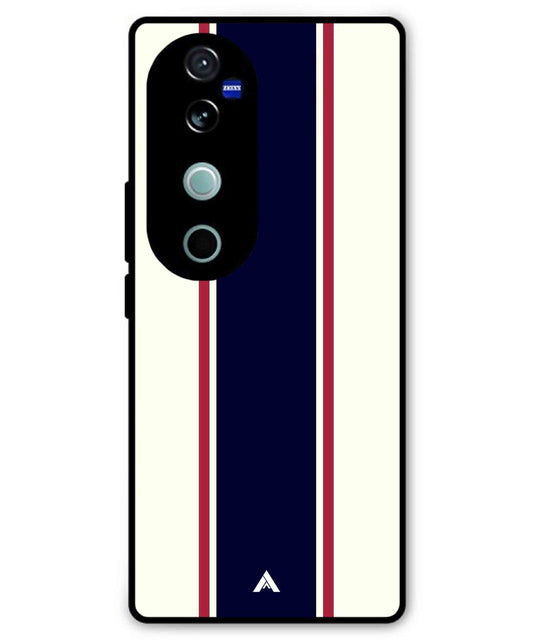 Stripe Pattern 10 Metal Back Cover Phone Case for Vivo v40 Pro