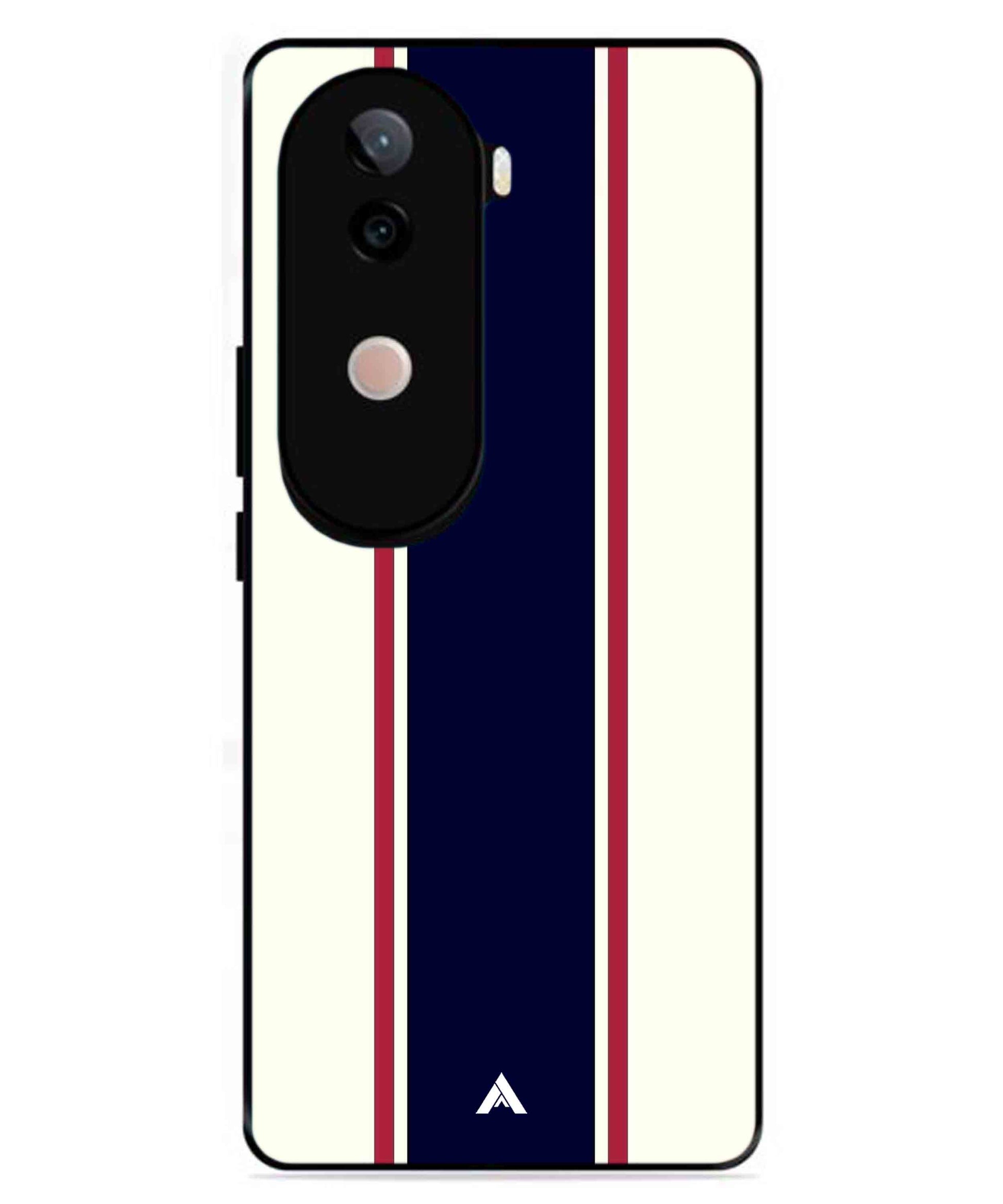 Stripe Pattern 10 Metal Back Cover Phone Case for Vivo v40e