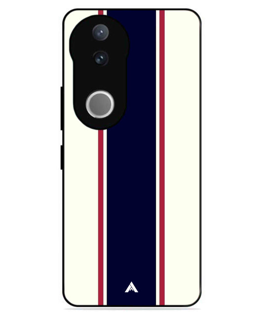 Stripe Pattern 10 Metal Back Cover Phone Case for Vivo v50