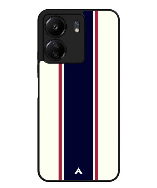 Stripe Pattern 10 Metal Back Cover Phone Case for Xiaomi Redmi 13C 4G
