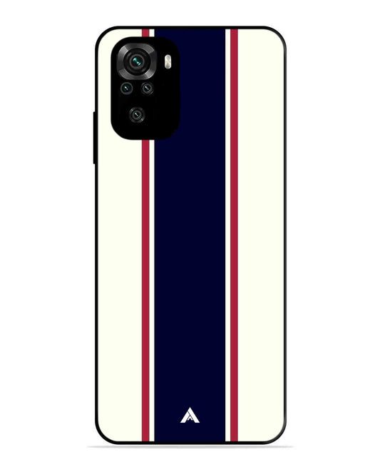 Stripe Pattern 10 Metal Back Cover Phone Case for Xiaomi Redmi Note 10
