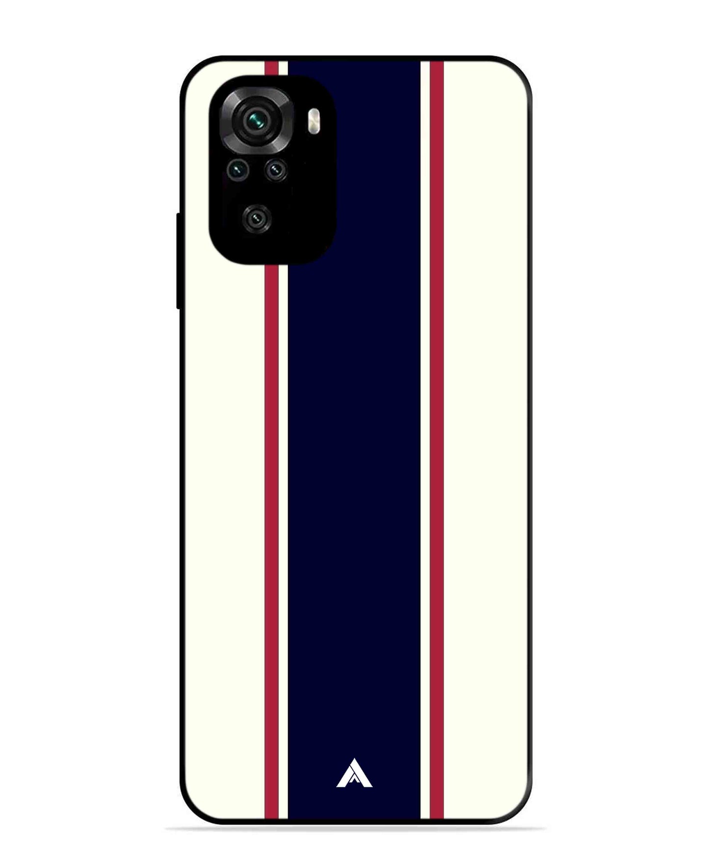 Stripe Pattern 10 Metal Back Cover Phone Case for Xiaomi Redmi Note 11SE