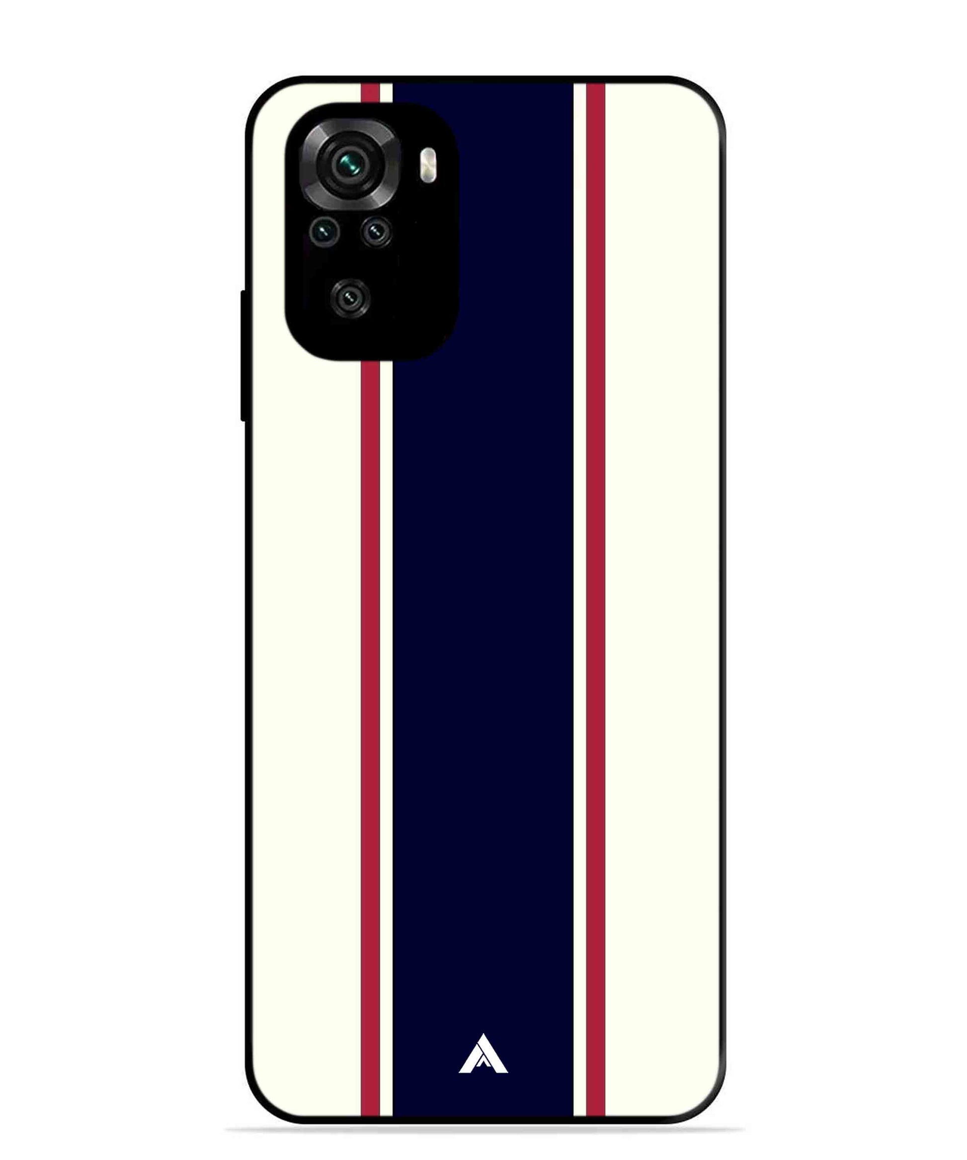 Stripe Pattern 10 Metal Back Cover Phone Case for Xiaomi Redmi Note 11SE