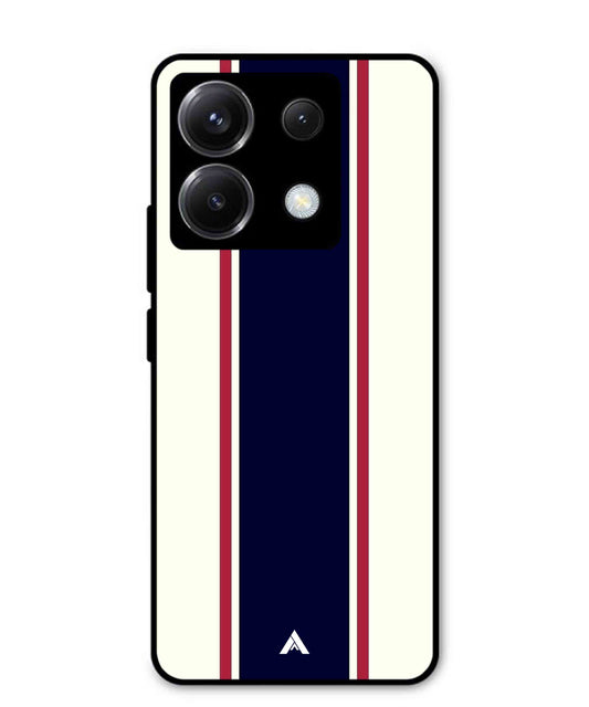 Stripe Pattern 10 Metal Back Cover Phone Case for Xiaomi Redmi Note 13