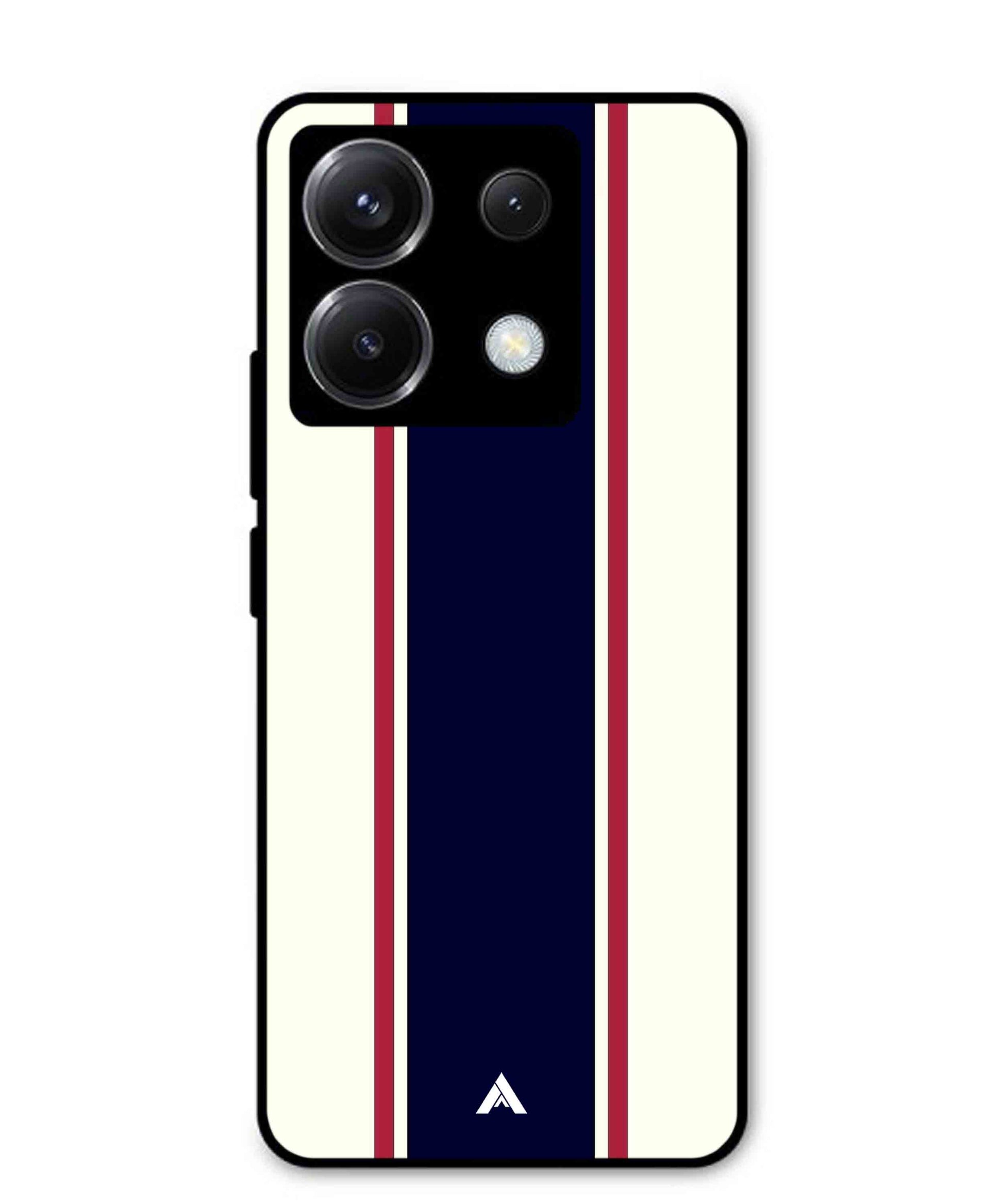 Stripe Pattern 10 Metal Back Cover Phone Case for Xiaomi Redmi Note 13 Pro