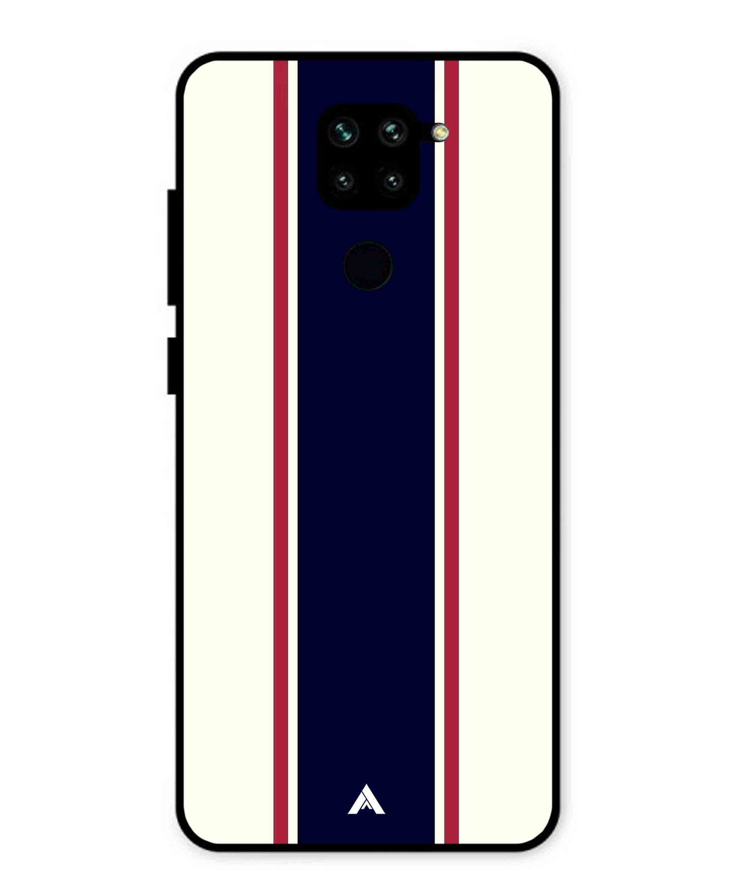 Stripe Pattern 10 Metal Back Cover Phone Case for Xiaomi Redmi Note 9