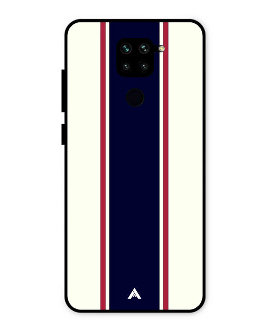Stripe Pattern 10 Metal Back Cover Phone Case for Xiaomi Redmi Note 9