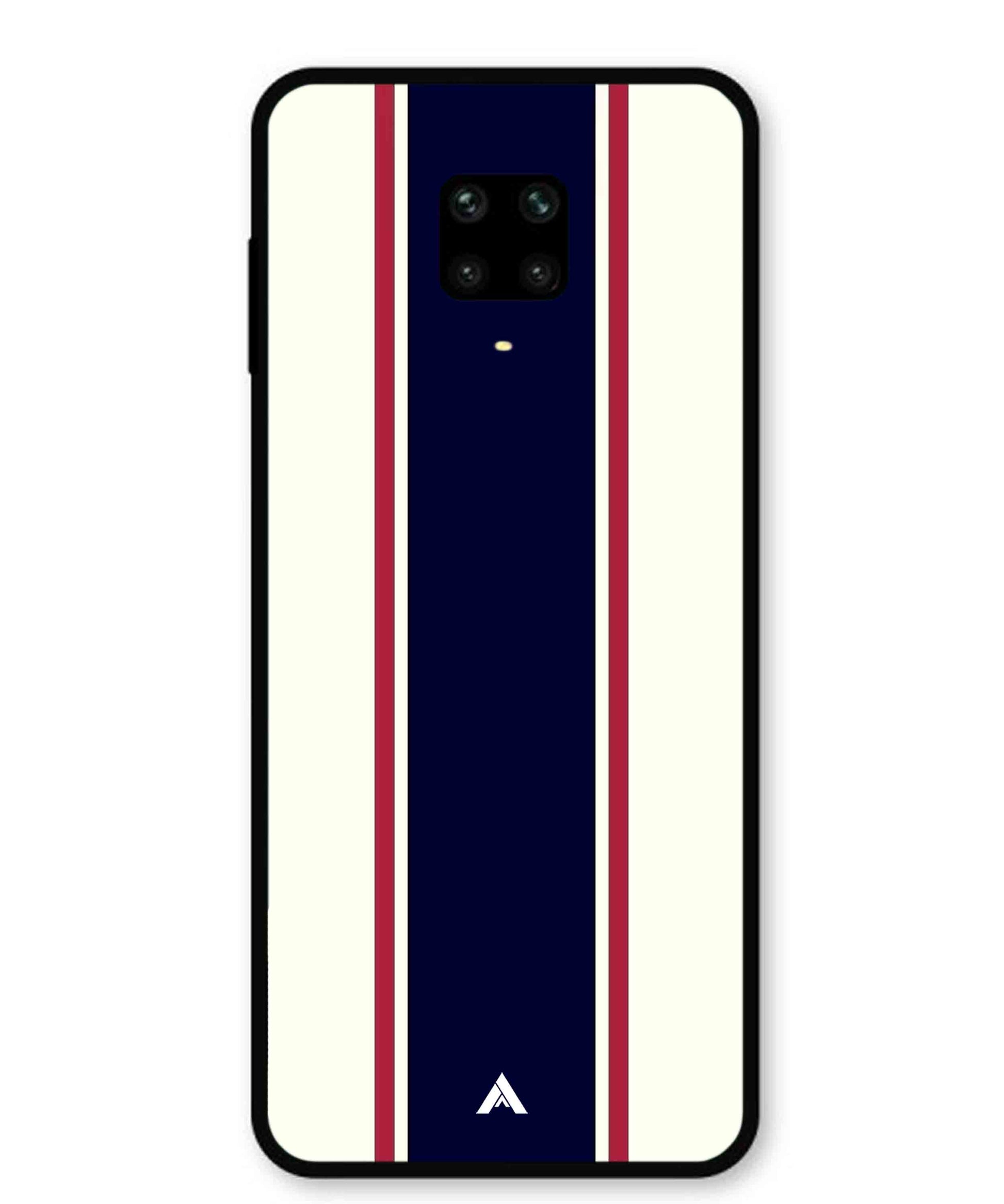Stripe Pattern 10 Metal Back Cover Phone Case for Xiaomi Redmi Note 9 Pro