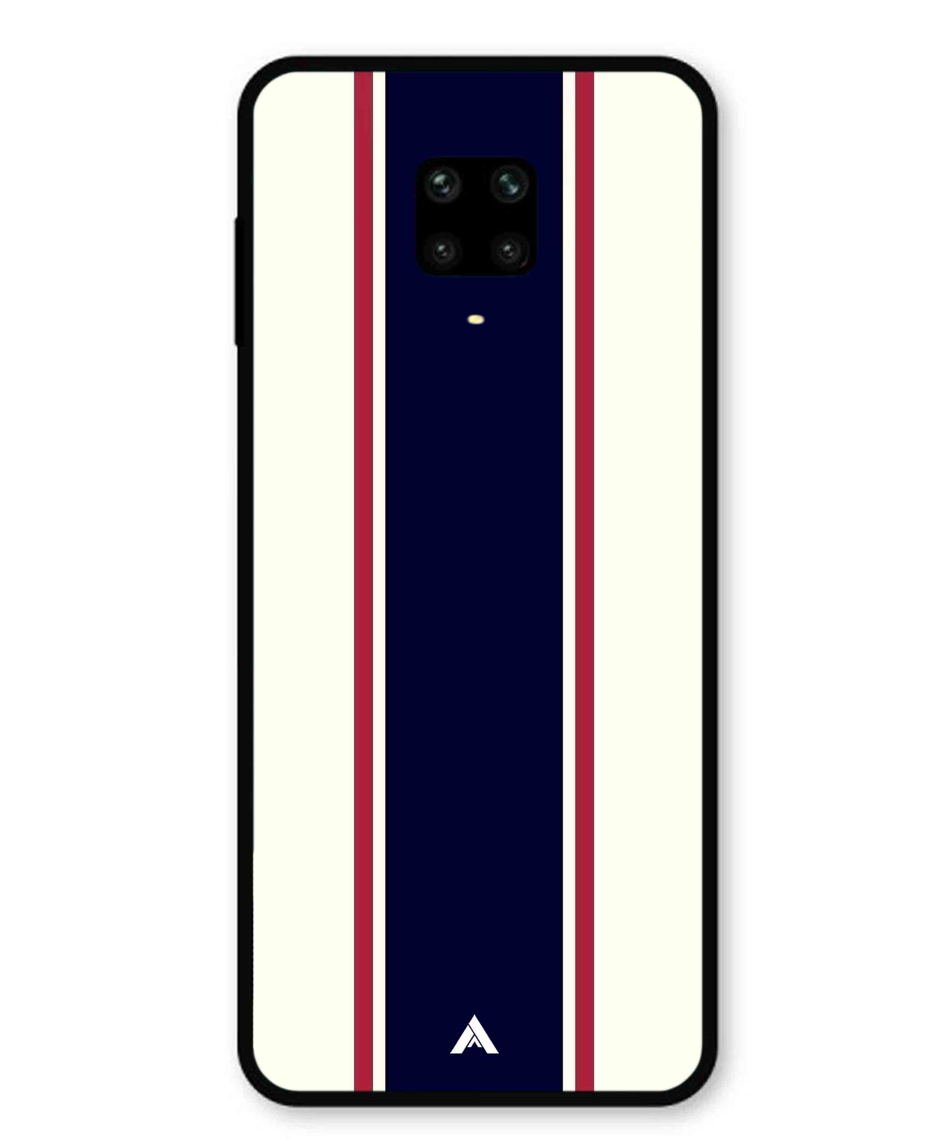 Stripe Pattern 10 Metal Back Cover Phone Case for Xiaomi Redmi Note 9 Pro Max
