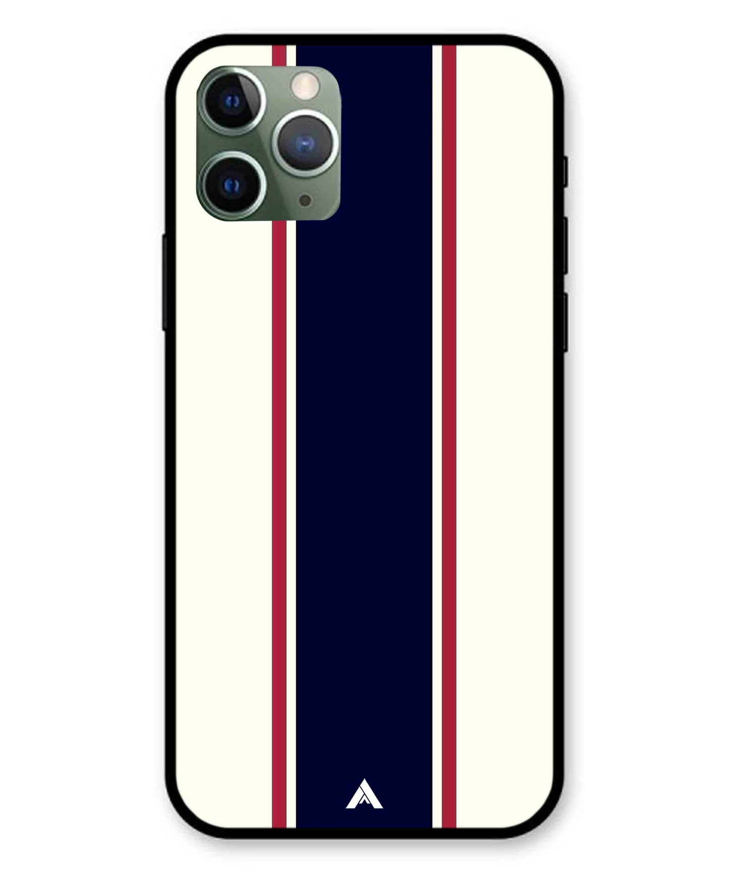 Stripe Pattern 10 Metal Back Cover Phone Case for iPhone 11 Pro