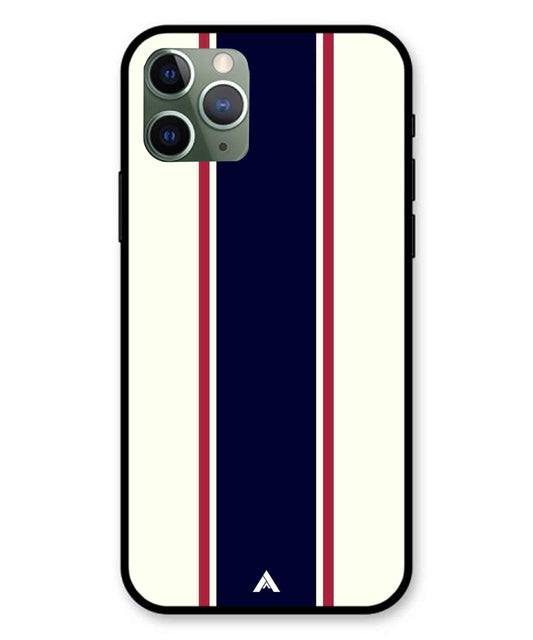 Stripe Pattern 10 Metal Back Cover Phone Case for iPhone 11 Pro
