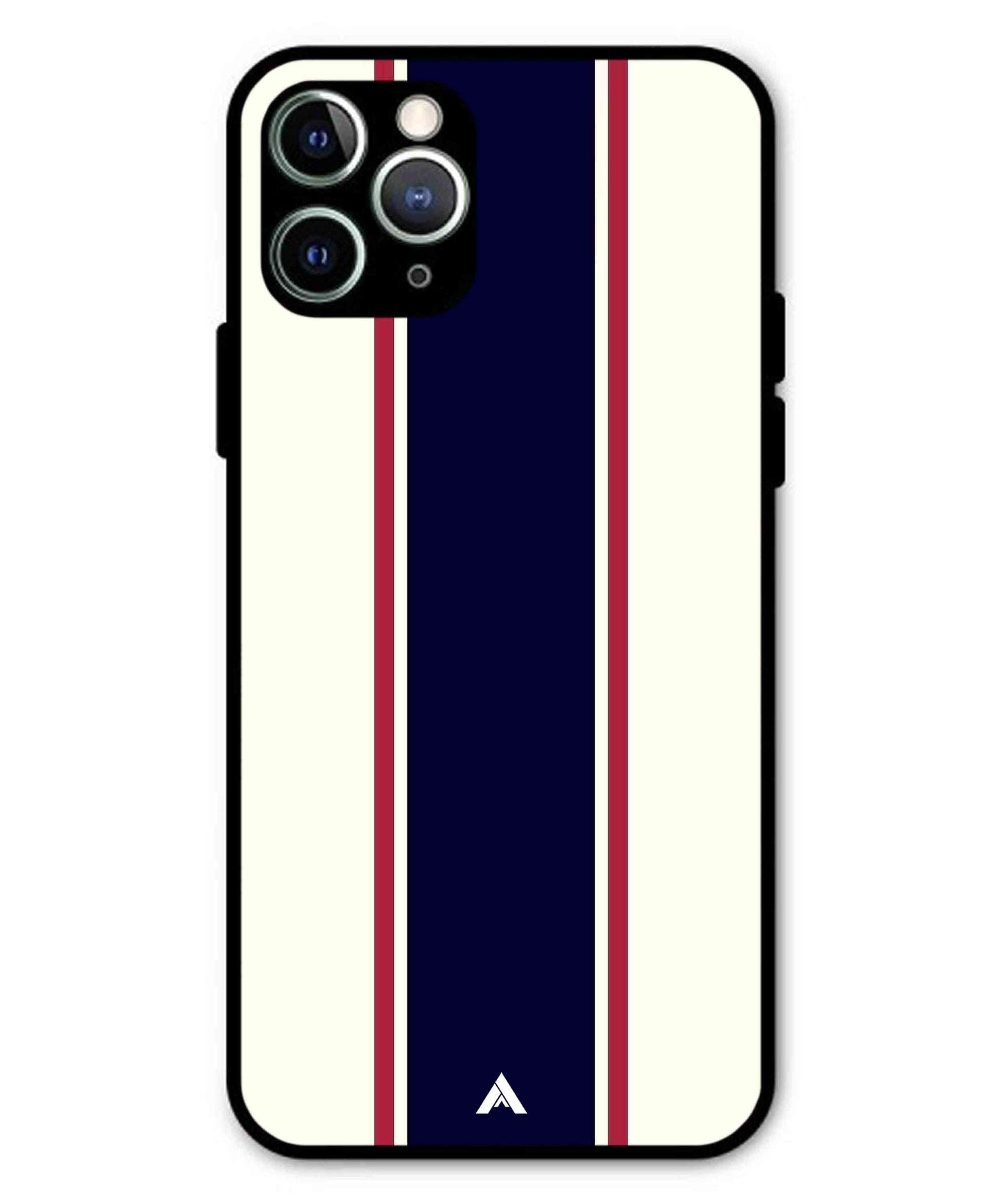 Stripe Pattern 10 Metal Back Cover Phone Case for iPhone 11 Pro Max