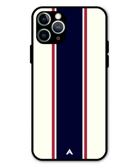 Stripe Pattern 10 Metal Back Cover Phone Case for iPhone 11 Pro Max