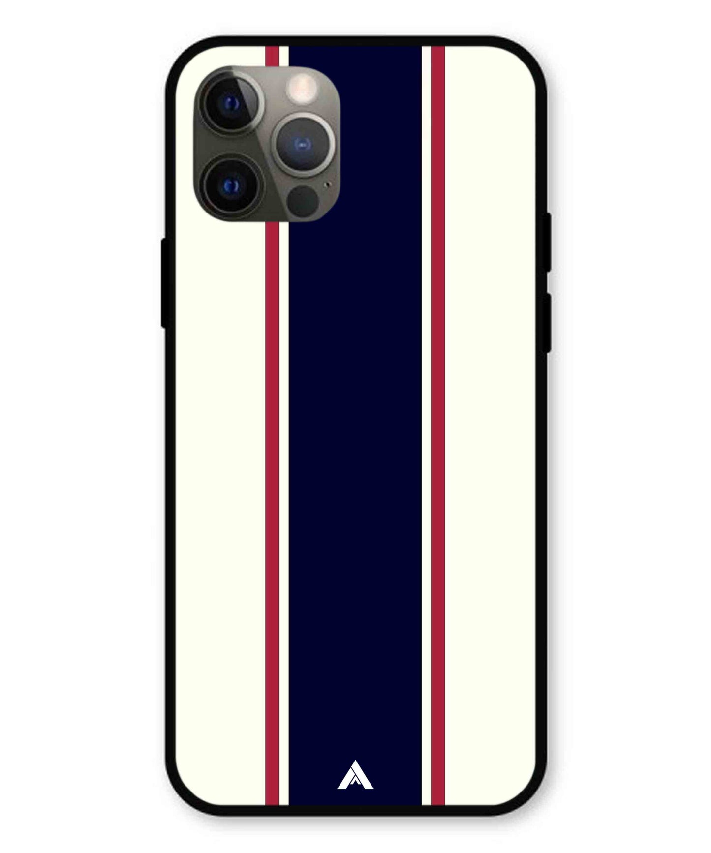 Stripe Pattern 10 Metal Back Cover Phone Case for iPhone 12 Pro