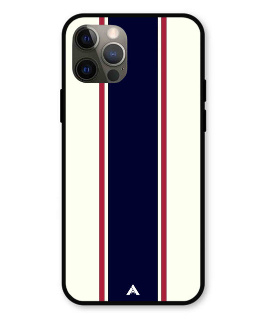 Stripe Pattern 10 Metal Back Cover Phone Case for iPhone 12 Pro