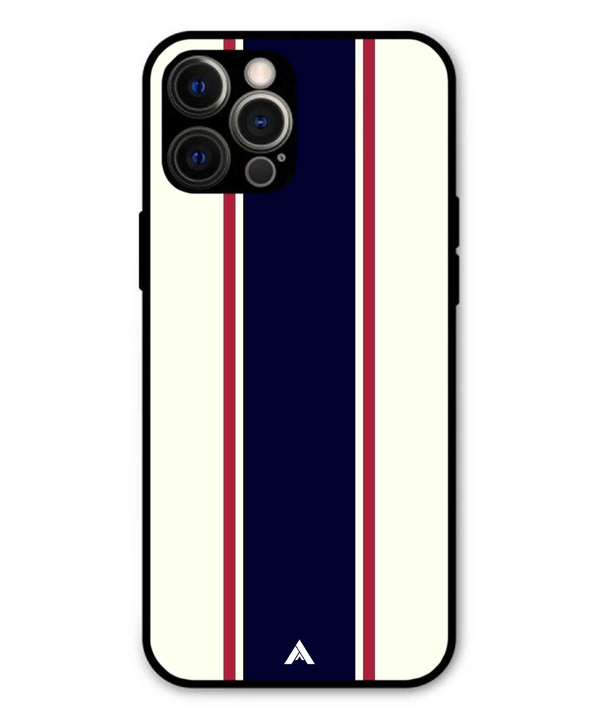 Stripe Pattern 10 Metal Back Cover Phone Case for iPhone 12 Pro Max