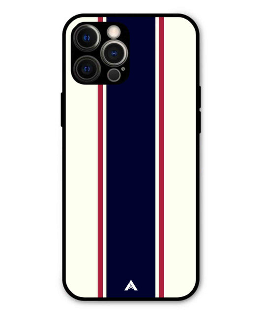 Stripe Pattern 10 Metal Back Cover Phone Case for iPhone 12 Pro Max