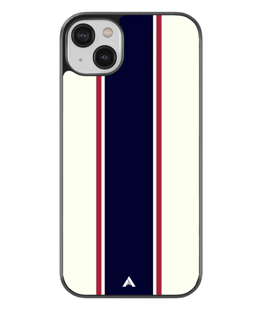 Stripe Pattern 10 Metal Back Cover Phone Case for iPhone 13