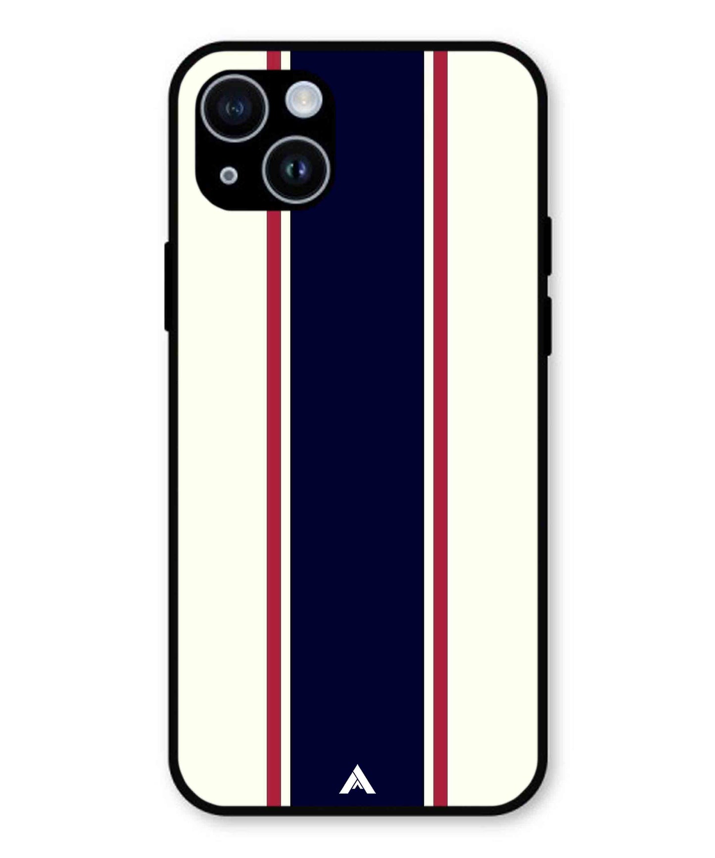 Stripe Pattern 10 Metal Back Cover Phone Case for iPhone 14