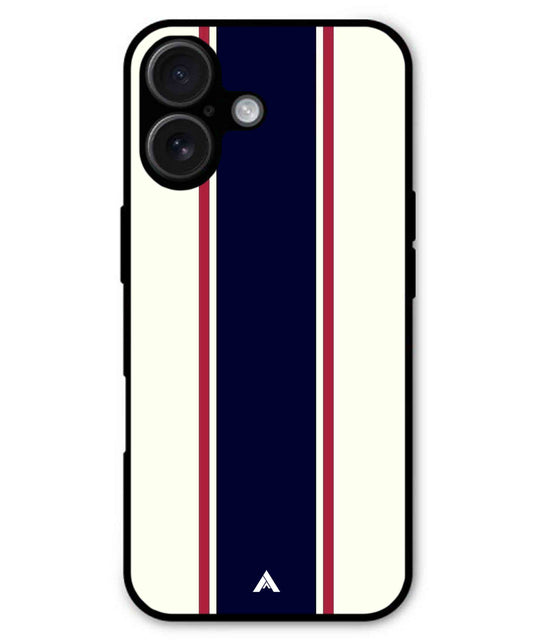 Stripe Pattern 10 Metal Back Cover Phone Case for iPhone 16