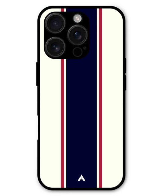 Stripe Pattern 10 Metal Back Cover Phone Case for iPhone 16 ProMax