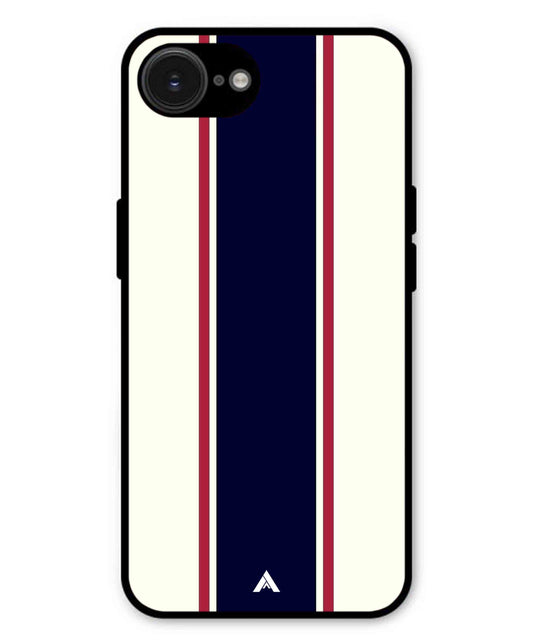 Stripe Pattern 10 Metal Back Cover Phone Case for iPhone 16e