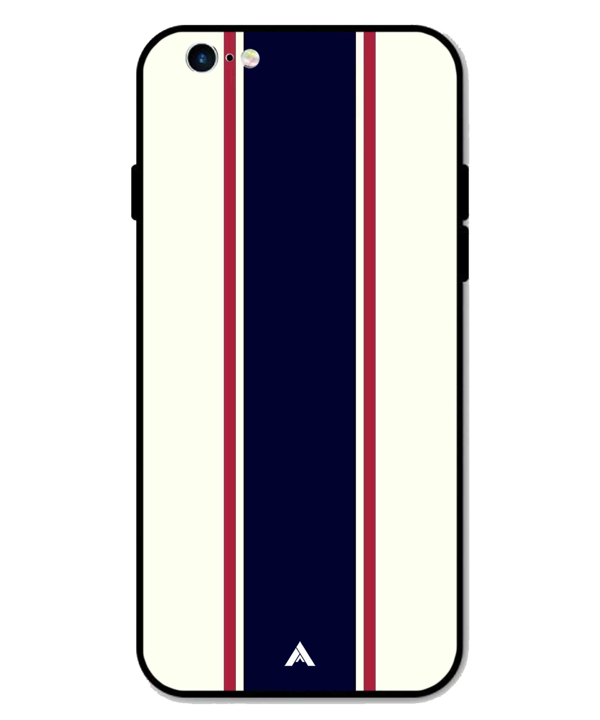 Stripe Pattern 10 Metal Back Cover Phone Case for iPhone 6